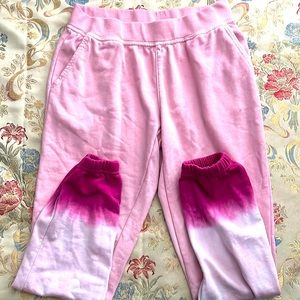 Wildfox Women’s XS Tie-Dye Joggers Pink NWOT